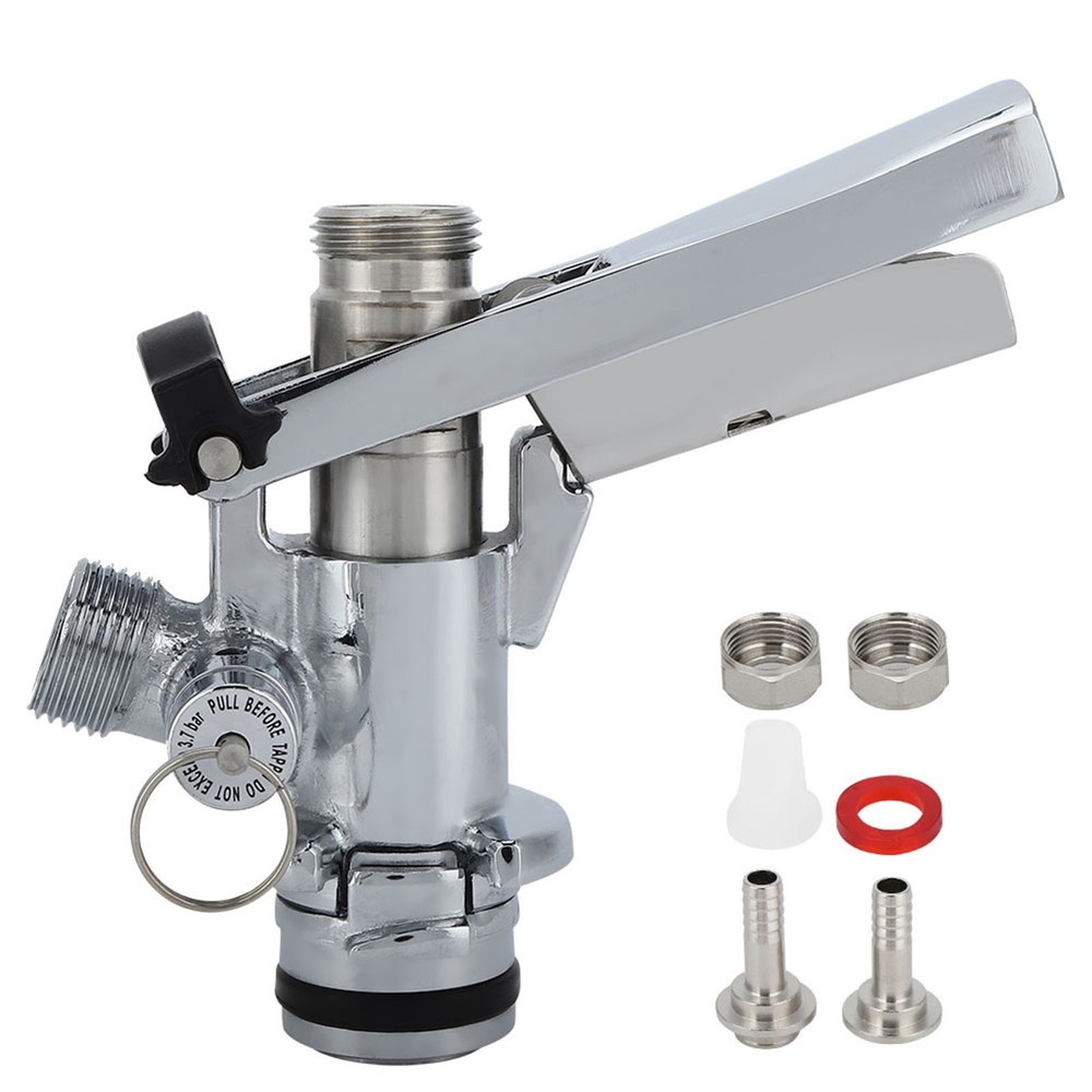 G5/8 U-Shaped Beer Keg Coupler Stainless Steel Dispenser for Home Bar & Restaura