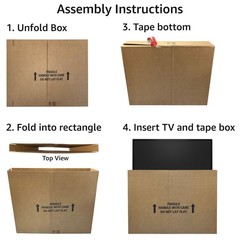 UBMOVE TV Moving Box Fits Up to 70″ (2 Pack)