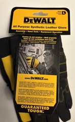 All Purpose Synthetic Leather Palm Spandex Back Wrist Work Glove, L (1)