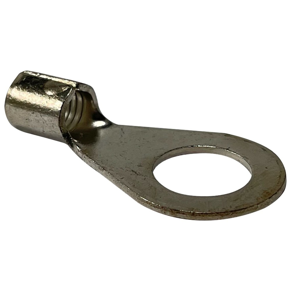 (100) Non-Insulated 6 Gauge 1/2″ Ring Terminal Uninsulated Wire Connector – USA