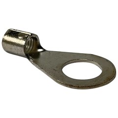 (100) Non-Insulated 6 Gauge 1/2″ Ring Terminal Uninsulated Wire Connector – USA