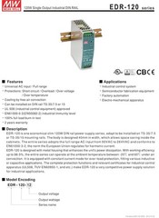 EDR-120-24 Single Output DIN Rail Power Supply 24V 5 Amp 120W