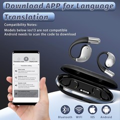 3-In-1 Smart Voice Translation Earbuds 150+ Languages Real Time Translator New