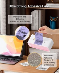 500PCS 4×6 Thermal Shipping Labels – Purple Fanfold Compatible with Rollo, MUNBY