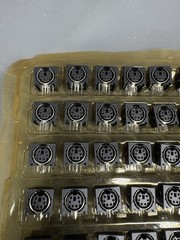 Lot of 100 Mini-DIN 8 Pin Female Panel Mount Connectors PCB Through Hole Socket