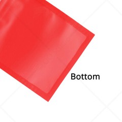 5x7in Matte Red Foil Mylar Flat Zip Lock Pouch Bag w/ Clear Front & Machine