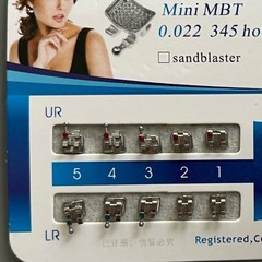 20 Sets Dental Metal Brackets MIM Monoblock Mini MBT 022 345 hooks Mesh Base