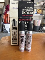 2 New Vintage Sanford Deluxe Permanent Markers No 10001 Heavy Duty Chisel Tip US