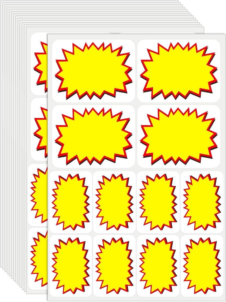 Garage Sale Stickers Disposable Yard Sale Price Stickers 2″x 3″& 3″x 4″