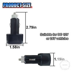Car LED Digital Voltmeter, DC 12V/24V Cigarette Lighter Voltage Meter, Volt Gaug