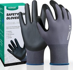 Lightweight 12-Pair Foam Nitrile Coated Work Gloves – Superior Comfortable Grip
