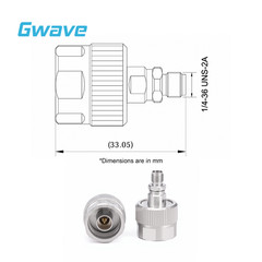 N Male to 2.92mm Female Adapter, DC – 18GHz