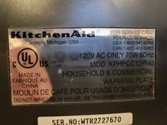 Kitchen Aid Pro Line Warming Plate Coffee Commercial Household KPHPCC12PM0