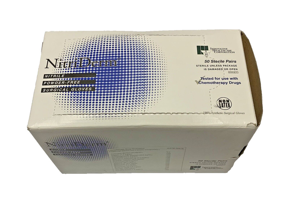 Innovative Healthcare Corp NitriDerm 135275 Nitrile Powder-Free Surgical Gloves