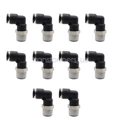 (Qty10) 1/4″ OD Tube X 1/4″ NPT Pneumatic Elbow, Push To Connect Air Fitting
