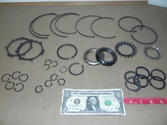 34 New Forklift parts: Lock Washer, Retaining clips Unsure forklift they fit