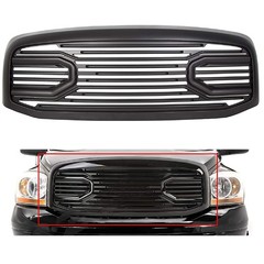 Front Bumper Grille 2006-2009 Dodge RAM 2500 3500 Big Horn W/O Light Matt Black