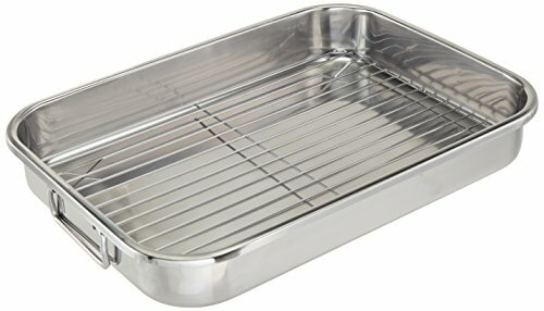 Brand New 16.5″ ExcelSteel Multiuse w/ Rack & Foldable Handles, Roasting Pans