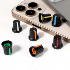 30 Pcs 6mm Knurled Shaft Potentiometer Knob, 6 Colors Potentiometer Control Knob