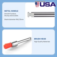 100Pcs Dental Nylon Polishing Flat Latch Polisher Prophy Brush Disposable mixed