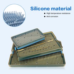 Autoclave Sterilization Tray Case Box with Silicone Pad for Surgical Instruments
