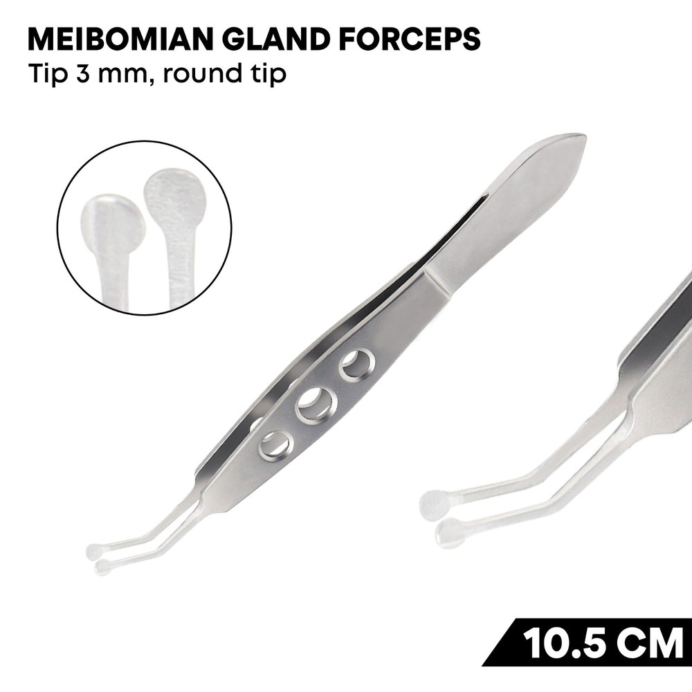 Meibomian Glands Expressor Forceps 3 mm Round Tip Ophthalmic Instruments German