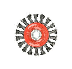 60 pack 4 Inch Twist Knotted Wire Wheel Brush, 5/8 Inch-11 Threaded Arbor Brush