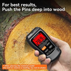 RDINSCOS Digital Moisture Meter for Wood | Moisture Detector with Firewood Te…