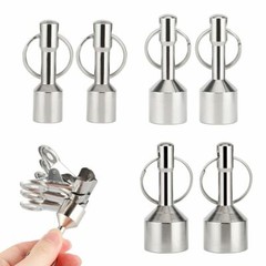 2PCS Keychain Neodymium Magnet for Testing Brass Gold Silver Coins Ferrous Metal