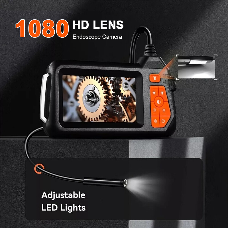 Industrial Endoscope Borescope 1080P 4.3” Screen 5.5mm Inspection Snake Camera