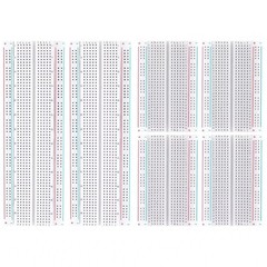Breadboard, 6PCS Bread Board, Breadboard Kit Includes 2PCS 830 Point + 4PCS 400