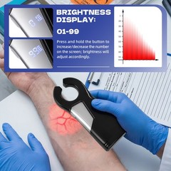 Portable Rechargeable Red Light Vein Finder Adjustable for Home & Clinic Use