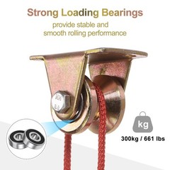 8 Pcs 1.2″ V Groove Rigid Caster Wheel For GARAGE DOOR 661 lbs Capacity/Wheel