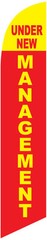 Under New Management 12ft Feather Banner Swooper Flag – FLAG ONLY