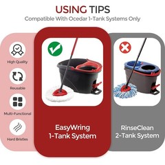 2PCS Mop Replacement Head Base Scrub Brush Mop Head for EasyWring 1-Tank2859