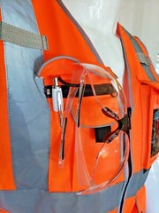 Class 2 Hi Visibility Reflective Orange Safety Vest (Small to 2XL)