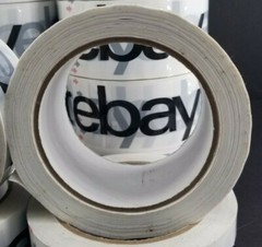 Black Logo eBay Branded Packaging Tape, 2″ x 75 yds, 2.5 Mill Thick, Lot of 12