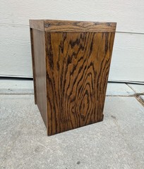 Vintage Industrial Mission Style Oak Wood Filing File Cabinet 2 Drawer Brass K35