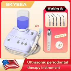 Dental Piezo Ultrasonic Scaler With 5 Tips&2 bottles Fit EMS Cavitron-LED