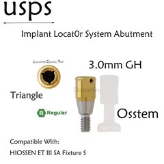 US Hiossen overdenture locator abutment Regular 3.7mm Fits 3/4/5.0mm