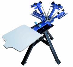 4 Color 1 Station Screen Printing Press Machine with Stand Printer for Shirt