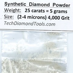 TechDiamondTools Diamond Powder 4,000 Grit 2-4 Microns, 25 cts = 5 Grams