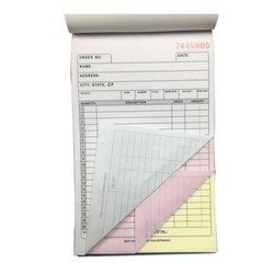 5 Pack: 3 part Carbonless Sales Order Books Receipt Form Invoice 50 Set 4.5×7.5