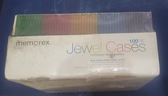 Memorex Jewel Cases 100 Pack Multi Color Slim CD Factory Sealed