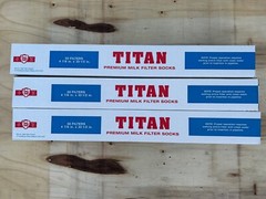 Qty -150 – TITAN PREMIUM MILK FILTER SOCKS 4-7/8″ X 33-1/2″ -PROFESSIONAL “NEW”