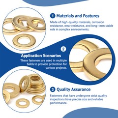 M2 M2.5 M3 M4 M5 M6 M8 M10 M12 M14 M16 M18 M20 M22 M24 Form A Flat Washers Brass