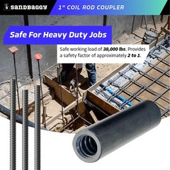 Sandbaggy 1″ Coil Rod Coupler – Round Threaded Coupling Nuts