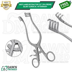 Weitlaner Retractor 5.5″ 3×4 Prong Blunt Surgical Veterinary Instrument German G