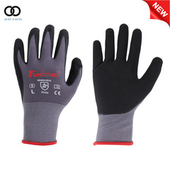 3 Pairs Work Gloves L-Size MicroFoam Nitrile Coated Knit Nylon Gloves