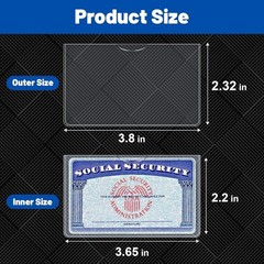 Transparent Plastic Sleeves 10x SSN Credit ID Medicare Driver Business Protector